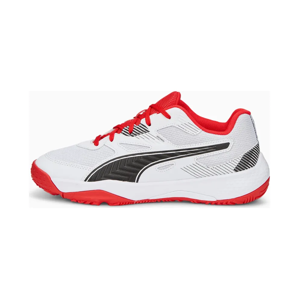 Puma Solarflash II Indoor Sports Shoes Youth White/Black/Red (106883-04)