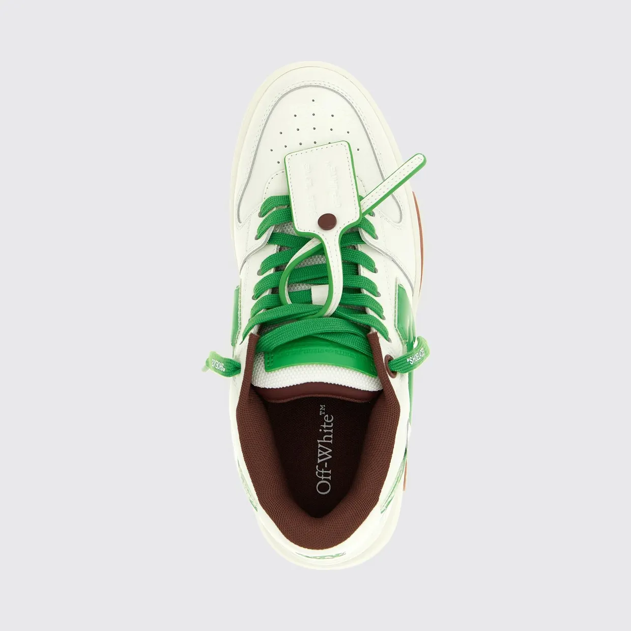 Off-White Out Of Office Leather Sneakers Green (OMIA189S26LEA0090150) (3)