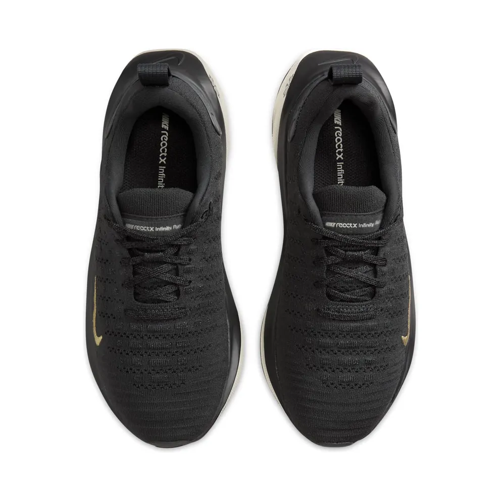 Nike ReactX Infinity Run 4 “Dark Smoke Grey / Black / Coconut Milk / Metallic Gold” (DR2670-006)