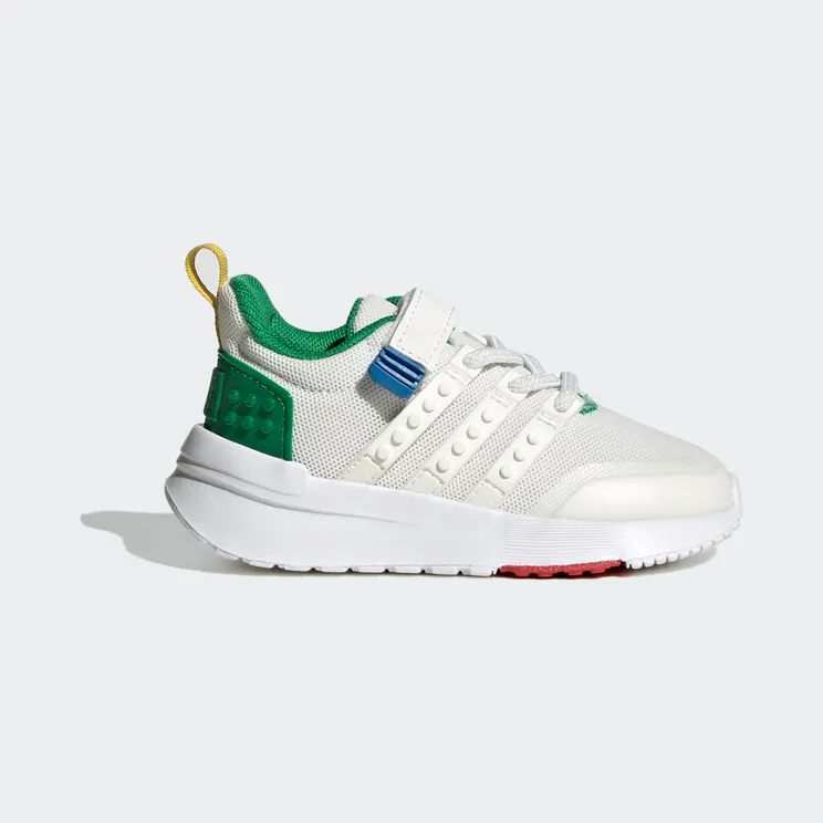 adidas x LEGO® Racer TR21 met Elastische Veters en Klittenband Core White / Core White / Green (HQ1320)