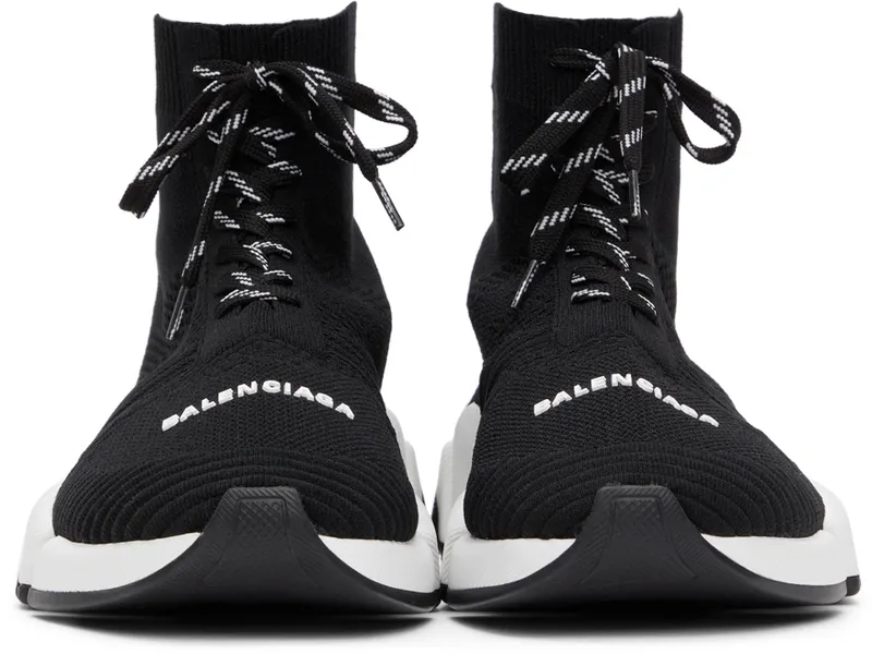 Balenciaga Black Lace-Up Speed 2.0 (617258 W2DB2)