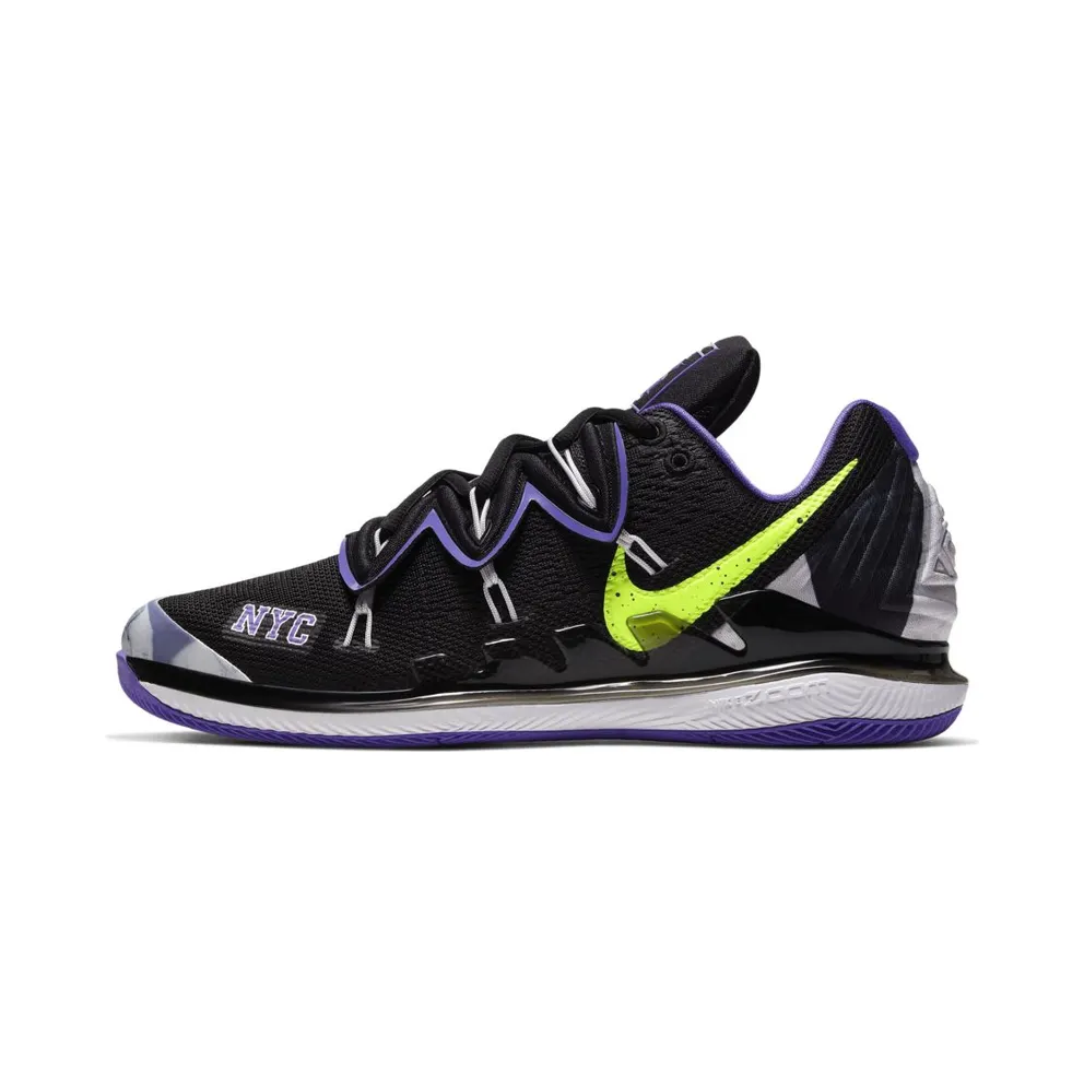 Nike Air Zoom Vapor X Kyrie 5 US Open (2019) Black/Psychic Purple-White-Volt (BQ5952-002)