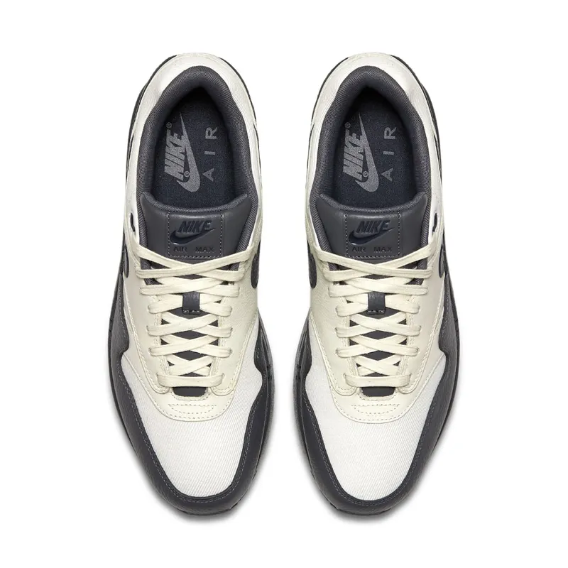 Nike Air Max 1 Premium PRM Sail/Dark Obsidian-Dark Grey (875844-100)