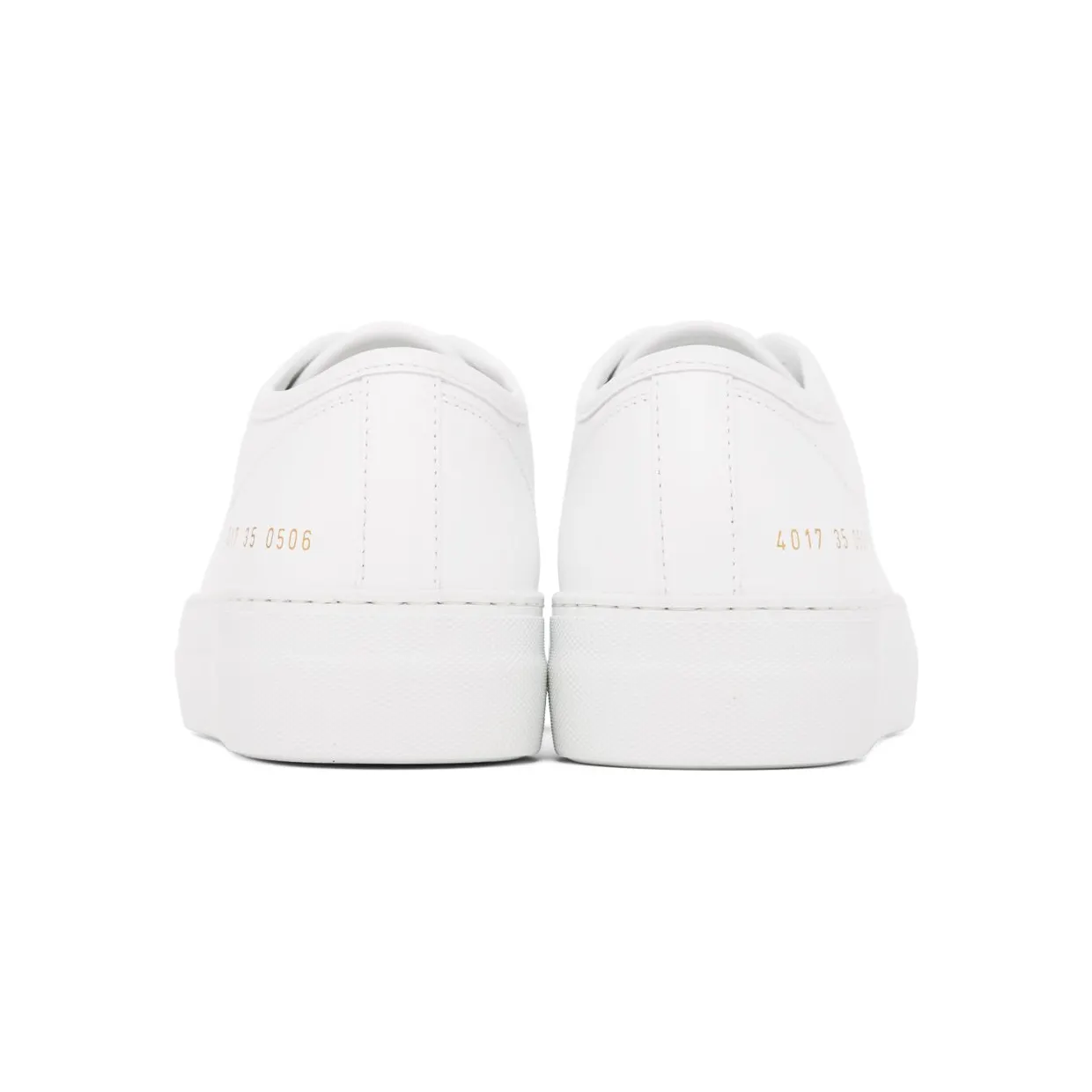 Common Projects White Tournament Low Super Sneakers (4017) (2)
