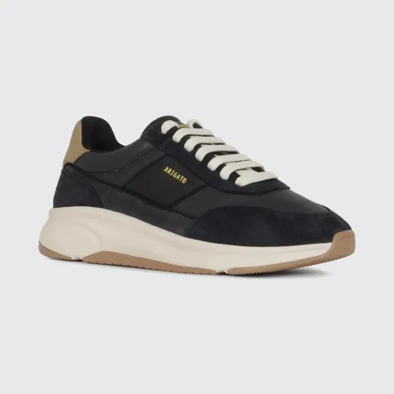Axel Arigato Genesis Neo Runner Suede Trainers with Bicolour Design Black (F3573001)