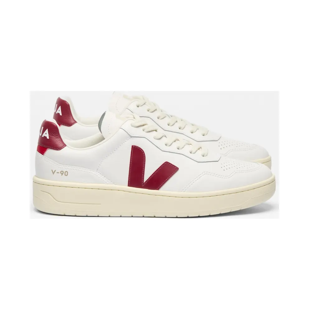 Veja V-90 LEATHER WHITE MARSALA – “White” (VD2003657A)