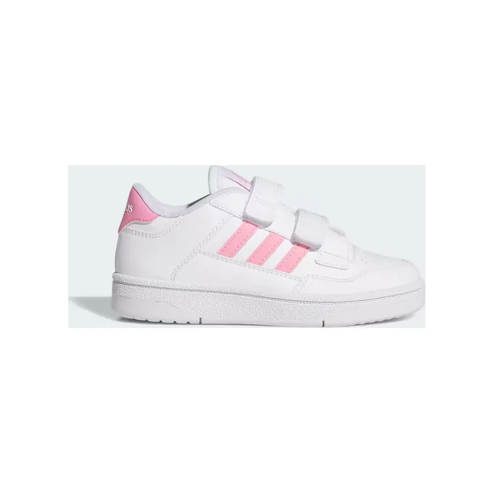 adidas Rapid Court Shoes Kids “Cloud White / Bliss Pink / Cloud White” (JS4768)