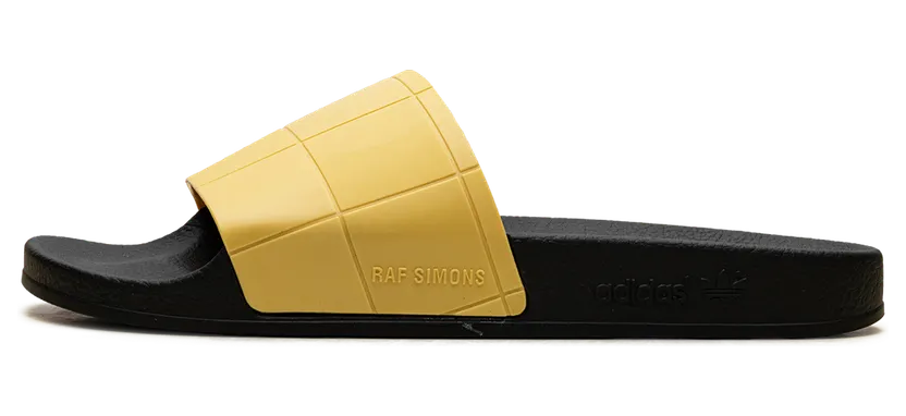 adidas Adilette Checkerboard Raf Simons Black Yellow