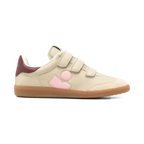 ISABEL MARANT Beth sneakers met klittenband en logo – Beige (BK0013FAC4E13S)