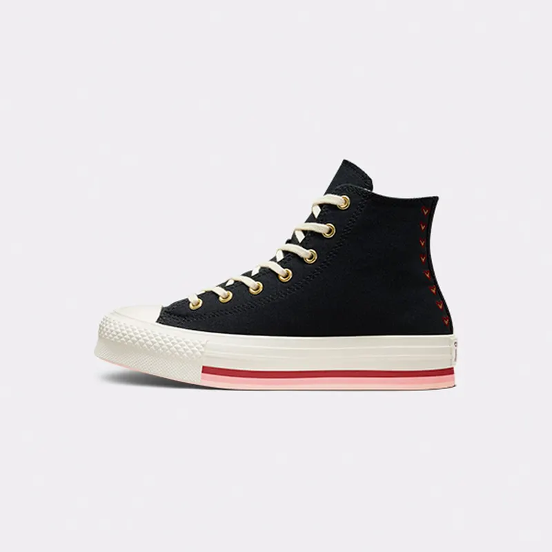 Converse Chuck Taylor All Star Lift Platform Hearts Black/egret/back Ally Brick