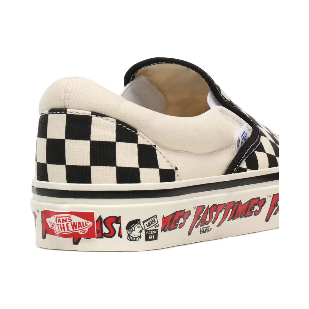 Vans Fast Times x Classic Slip-On 98 DX ‘Anaheim Factory’ Cream/Black (VN0A3JEXWVP)