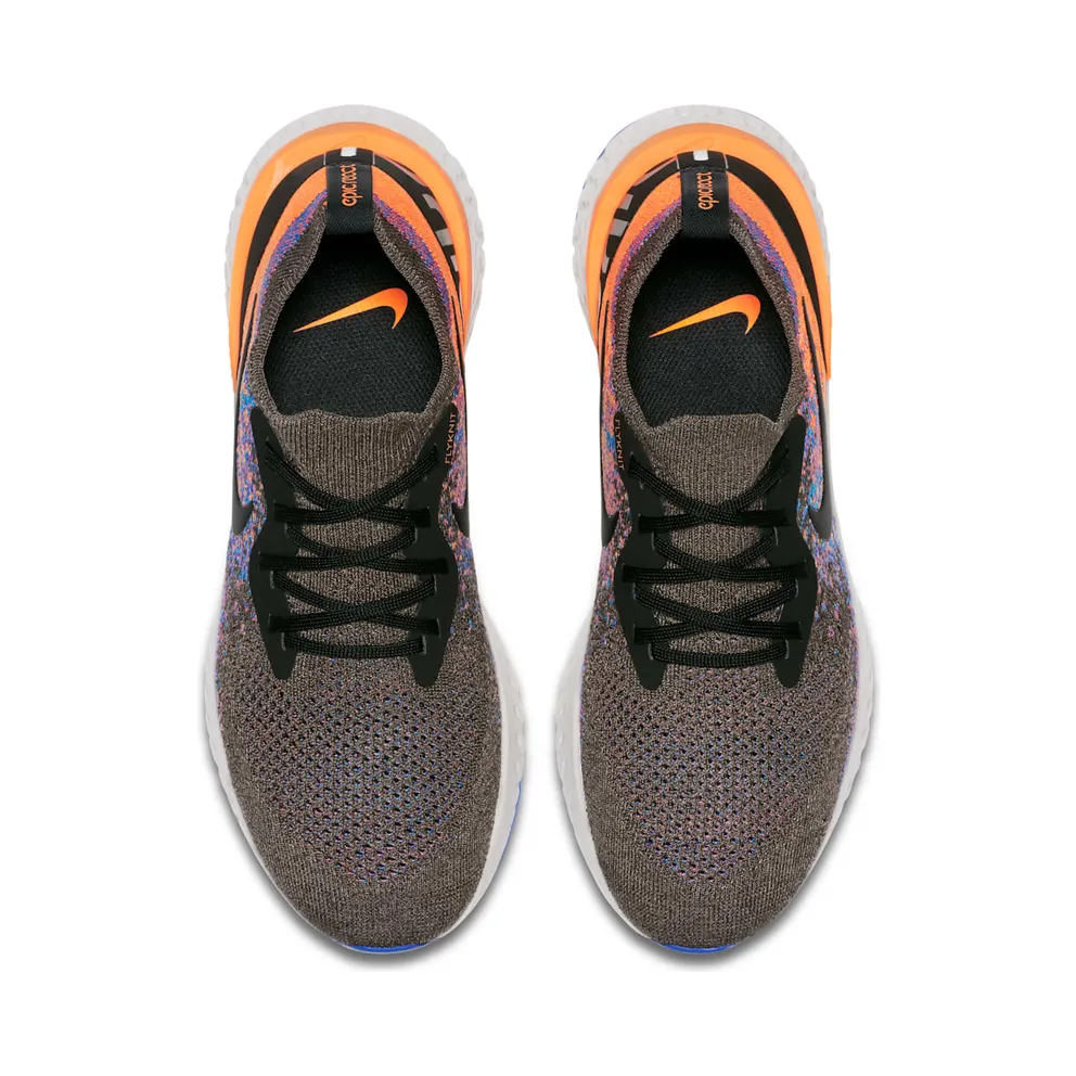 Nike Epic React Flyknit Mink Brown Mint Brown/Black-Total Orange-Racer Blue (AT6162-200)