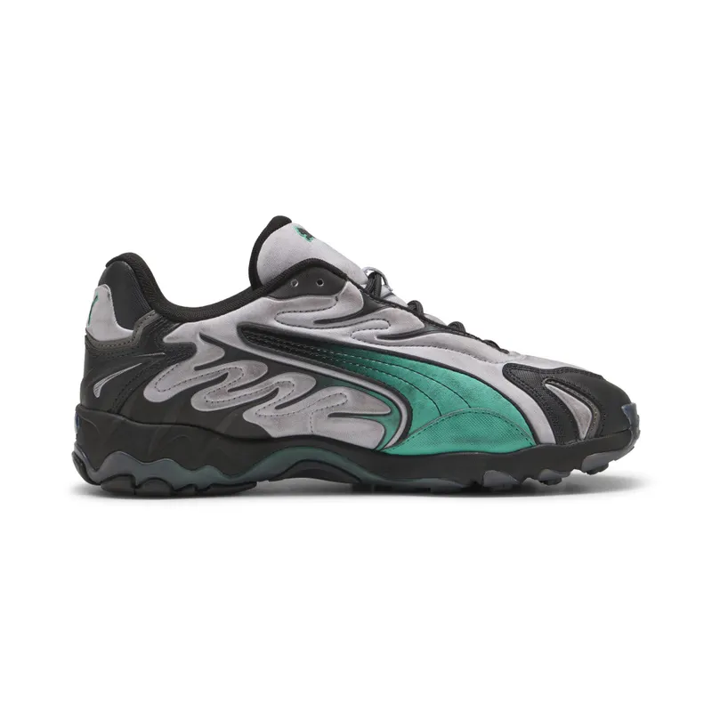 Puma Inhale Distressed “Vibrant Silver / Vibrant Green” (404532_01)