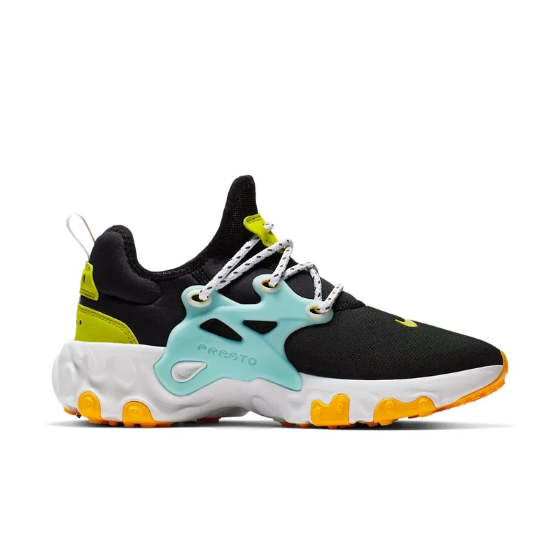 Nike React Presto Black Teal Tint Cyber (W) Black/Psychic Pink-Laser Orange-Teal Tint-Cyber (CJ0554-001)