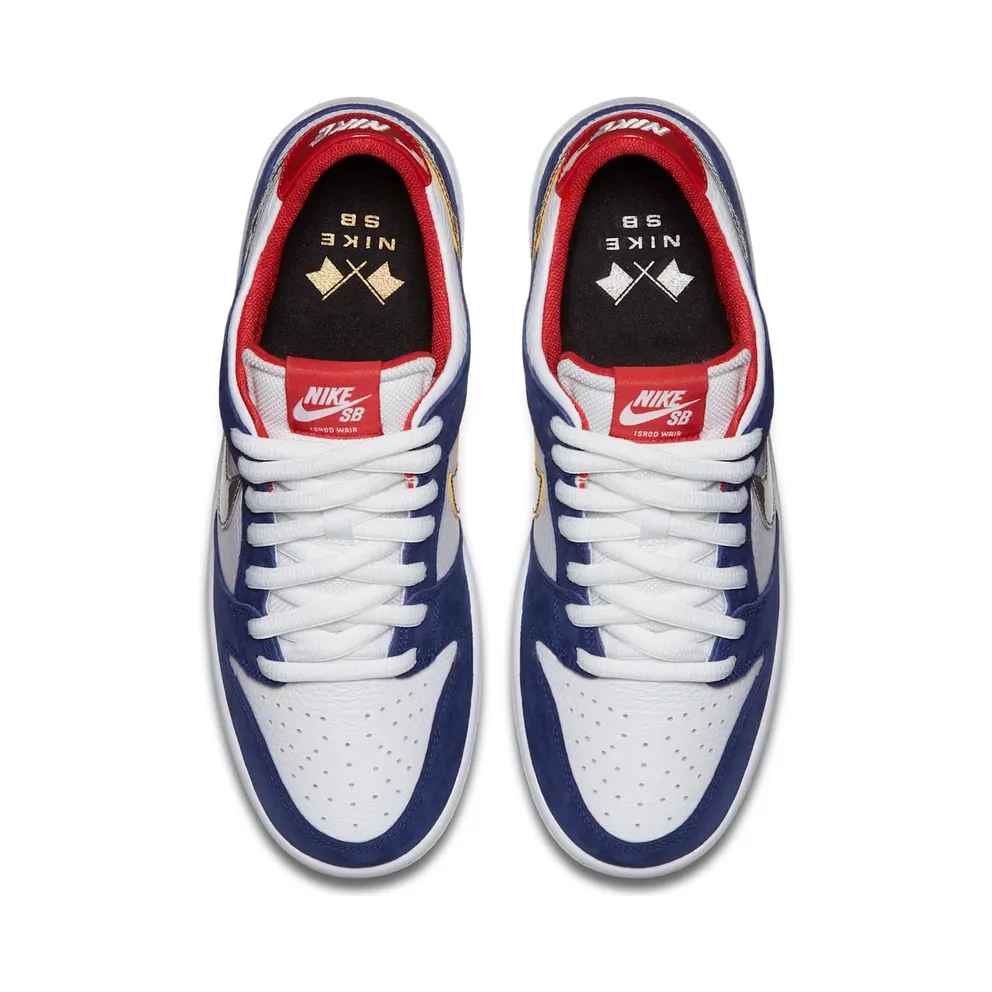 Nike Dunk SB Low Ishod Wair “BMW” Deep Royal Blue/Metallic Silver-University Red-Metallic Silver (839685-416)