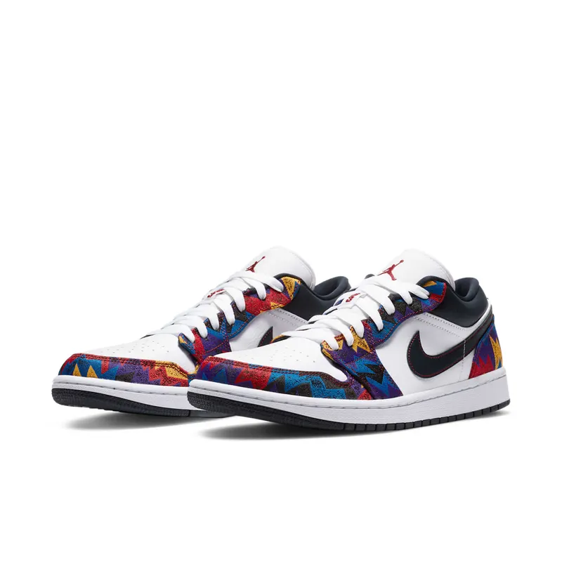 Jordan 1 Low Nothing But Net White/Dark Obsidian-Team Red (CZ8659-100)