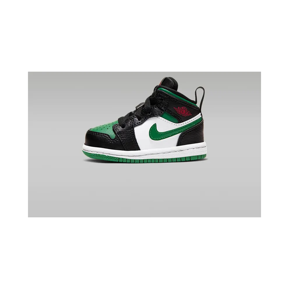 Jordan 1 Mid Pine Green (TD) Black/White/Gym Red (640735-067)