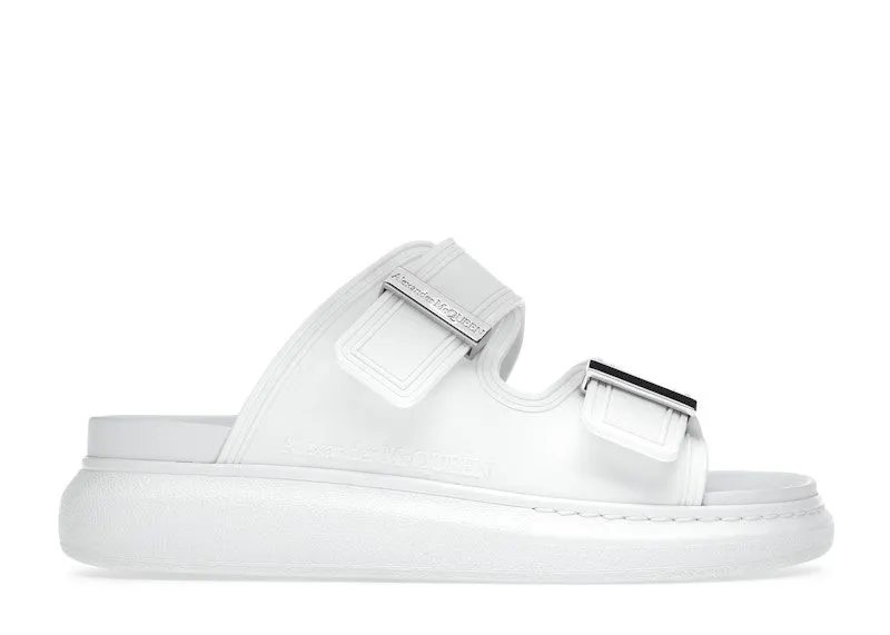 Alexander McQueen Hybrid Buckled Rubber Sandals White (658063W4Q519359)