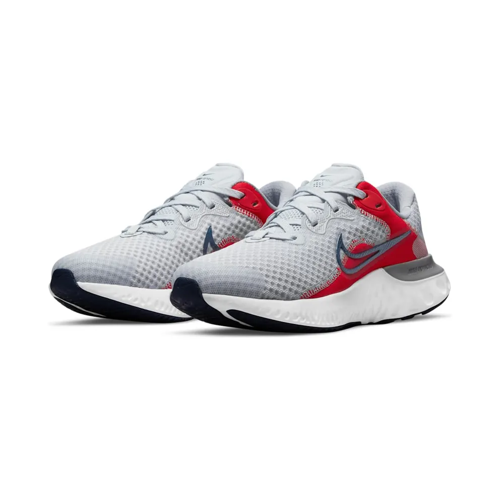 Nike Renew Run 2 “Pure Platinum / Chile Red / Wolf Grey / Deep Ocean” (CW3259-001)