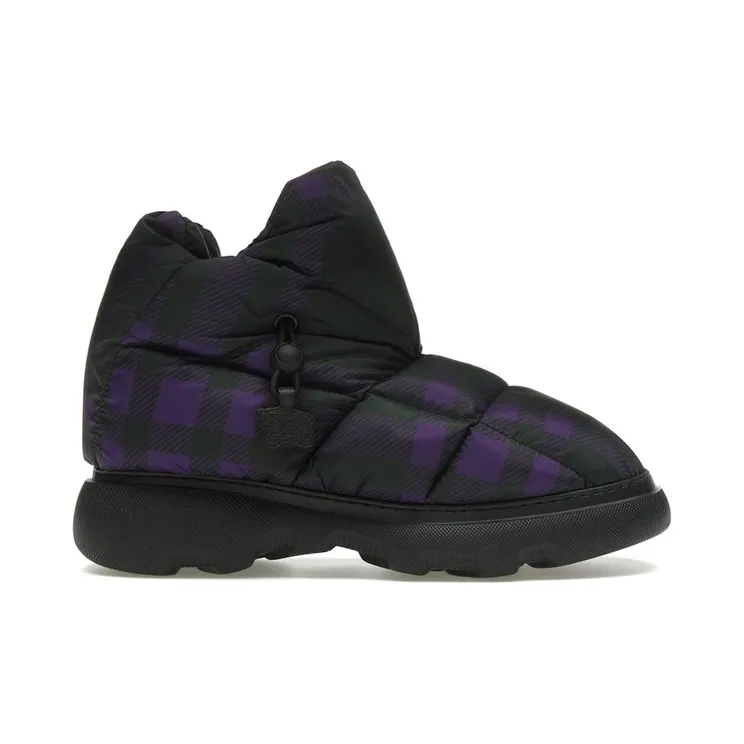 Burberry Check Pillow Boot Black Purple (8074739)