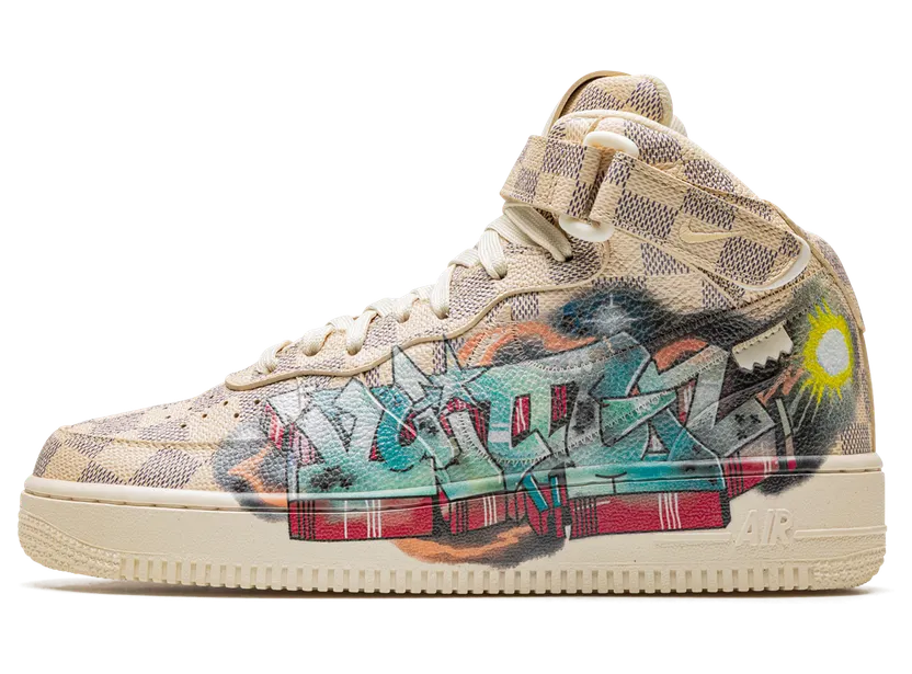 Nike Louis Vuitton Air Force 1 Mid “Virgil Abloh – Graffiti” (1A9VE0)