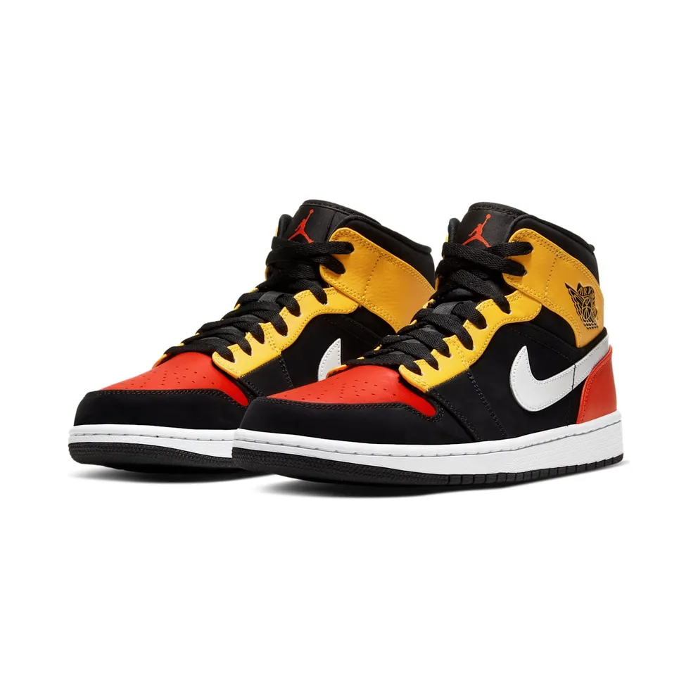 Jordan 1 Mid Black Amarillo Orange Black/Amarillo/White (852542-087)