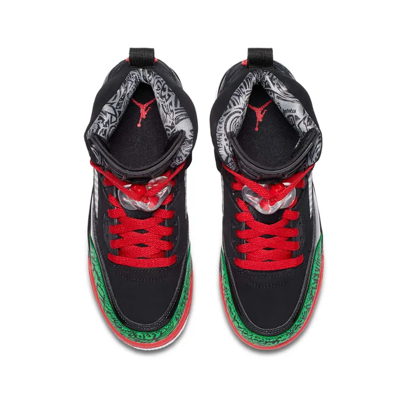 Jordan Spizike Black Varsity Red 2017 (GS) Black/Varsity Red-Classic-Green-White (317321-026)