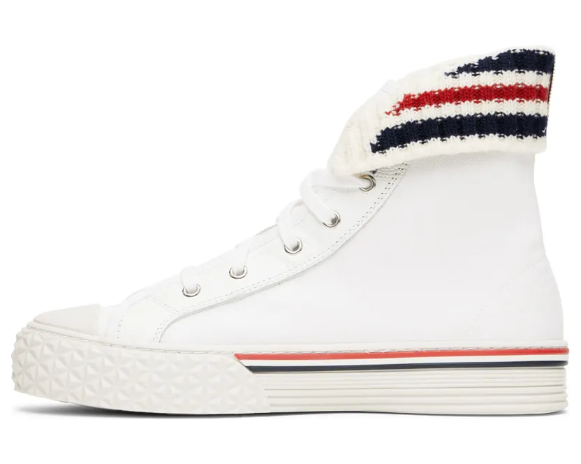 Thom Browne White Collegiate Sneakers (MFD244A-01588) (3)