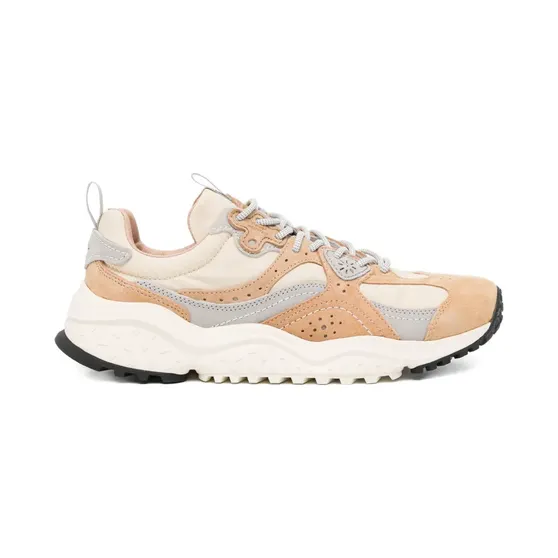 FLOWER MOUNTAIN Geperforeerde sneakers met vlakken – Beige (FM126019)