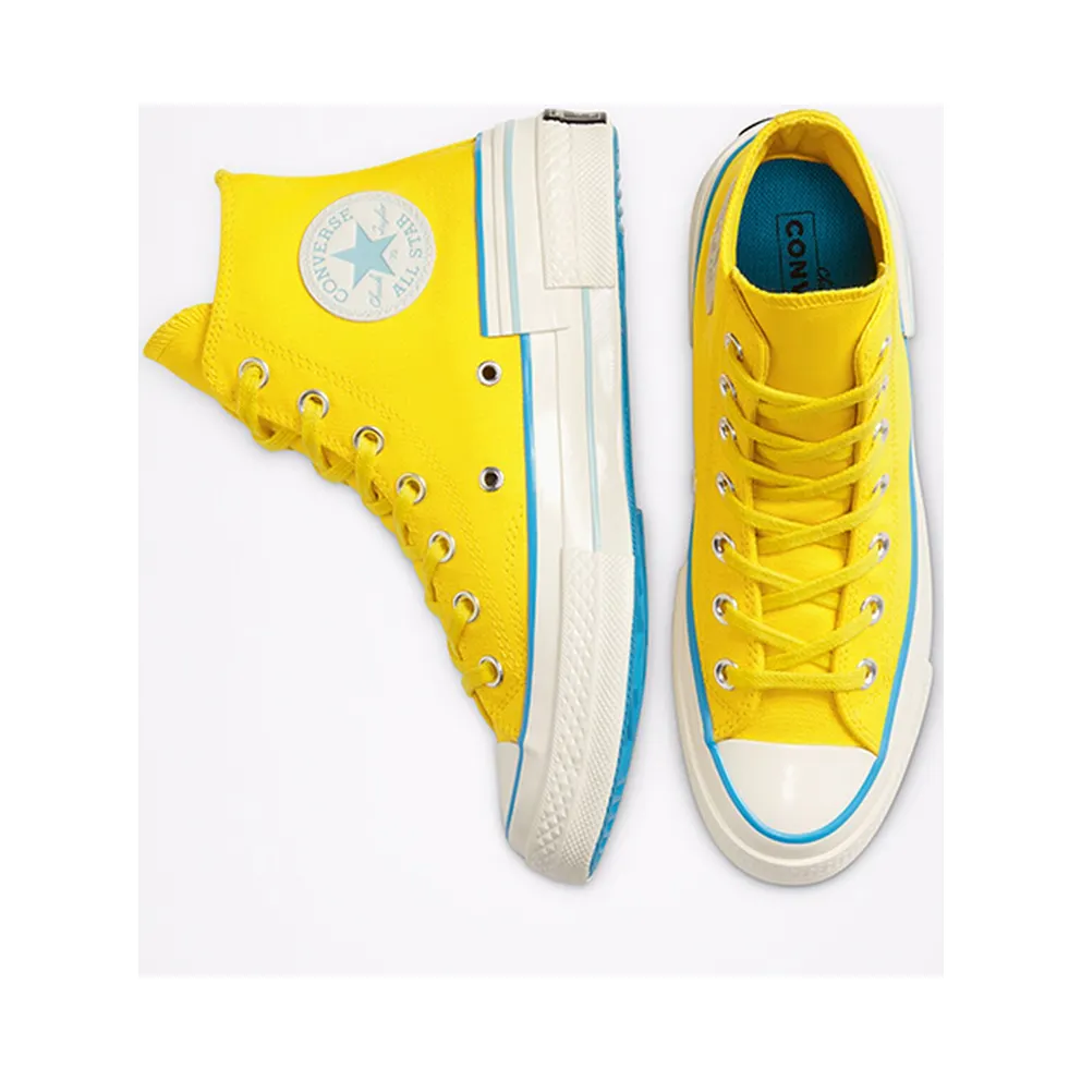 Converse Chuck 70 High ‘Popped Color – Speed Yellow’ Speed Yellow/Sail Blue/Egret (568801C)