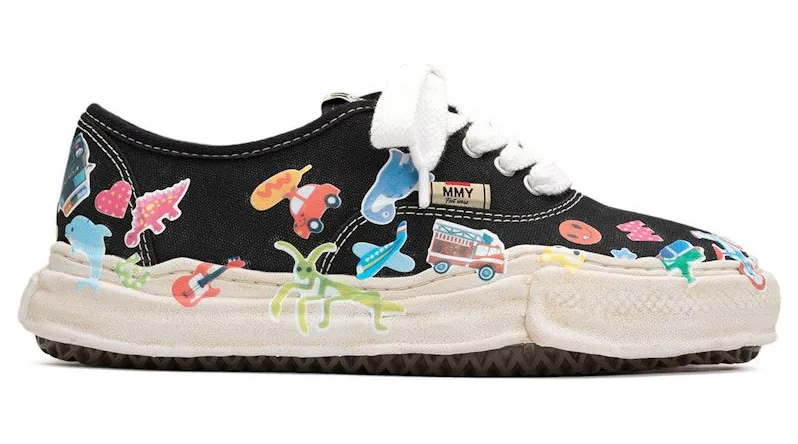 Maison Mihara Yasuhiro Baker OG Sole Canvas Low Printed Sticker Black (A14FW745-BLK)