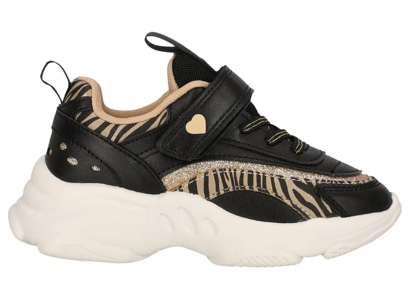 Zigzag sneaker zwart-goud (Z222307-1001A)