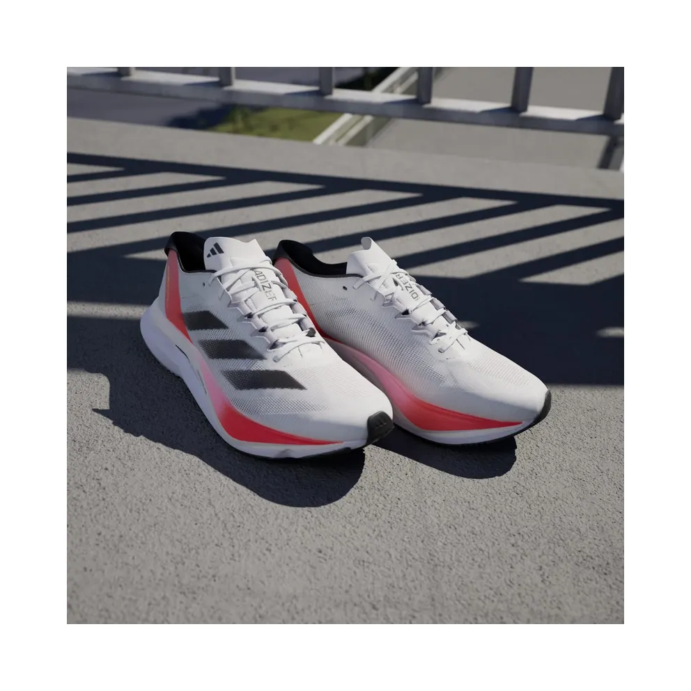 adidas Adizero Boston 12 Cloud White Aurora Met. Solar Red (IF9210)