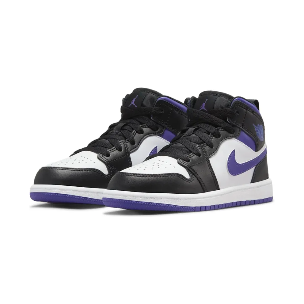 Air Jordan 1 Mid Black Dark Iris (PS) (640734-095)