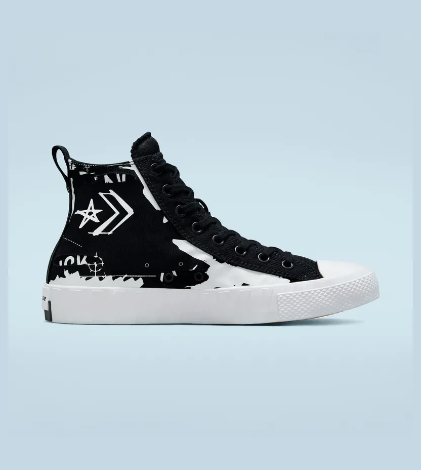 Converse Script Print UNT1TL3D High Top Black/black/white (171230C)