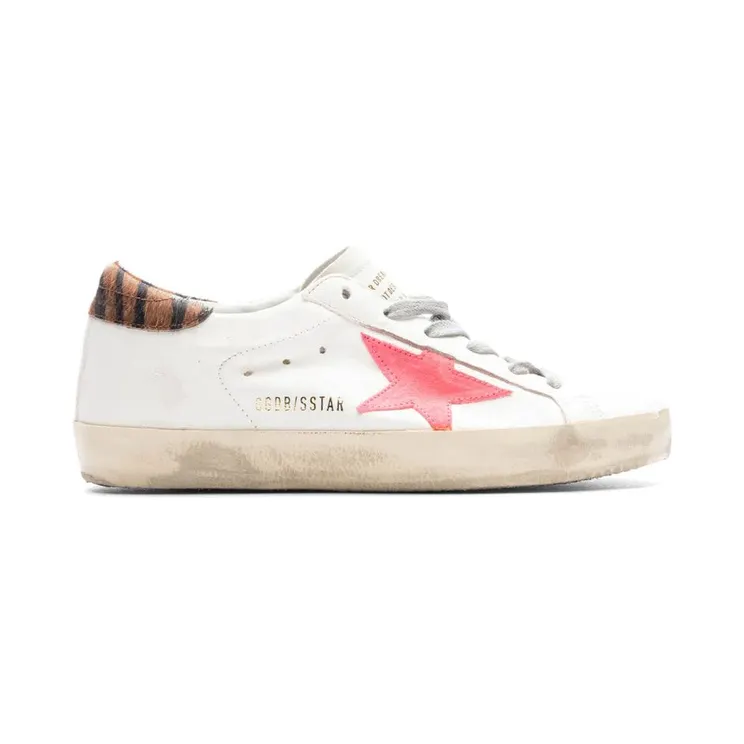 Golden Goose Super-Star White Fluorescent Red Zebra (GWF00101.F004139.11387)