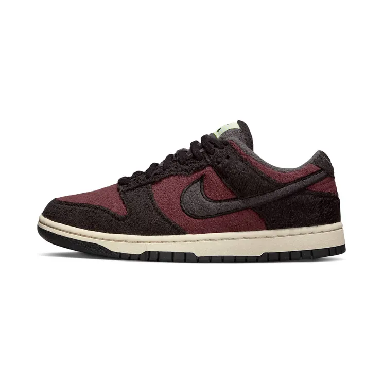 Nike DUNK LO MNS Fleece Pack “Burgundy Crush / Black / White / Dark Smoke Grey” (DQ7579-600)