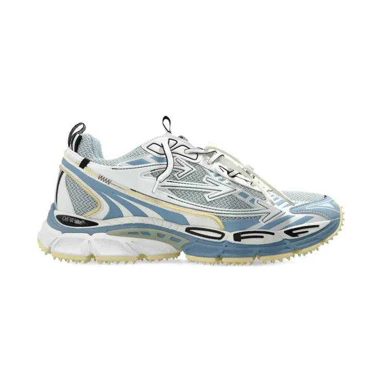 Off-White Be Right Back met pijlpatroon “Blue” (OMIA295S26FAB001154C)