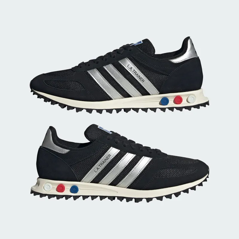 Adidas LA TRAINER OG Shoes Core Black / Silver Metallic / Off White (KJ4381)