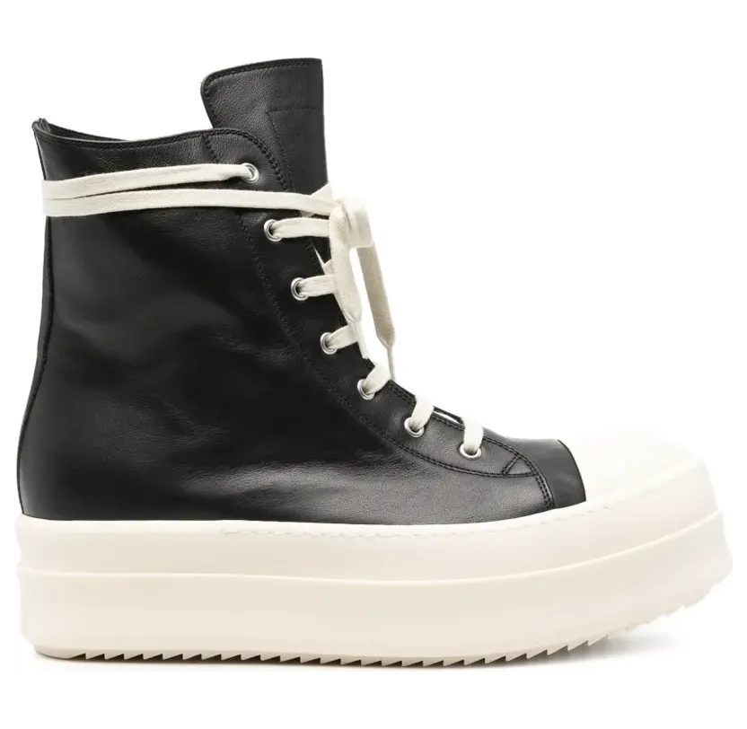 Rick Owens High-Top-Sneakers mit Plateau – Schwarz (RU02F4859LCO)