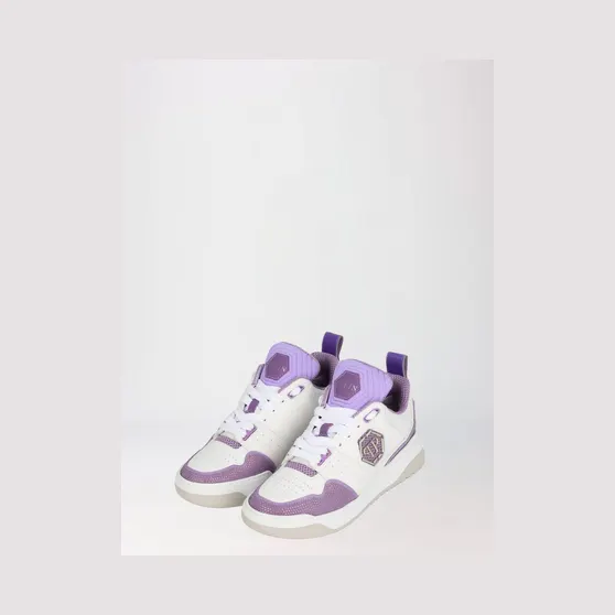 Philipp plein High-Top Leather and Suede Sneakers with Crystal Monogram and Hexagon Logo White 1 (FADSWSC2750PLE010N0173)