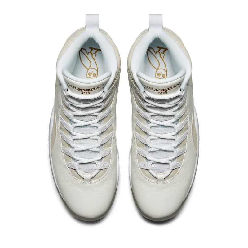 Jordan 10 Retro Drake OVO White Summit White/Metallic Gold-White (819955-100)