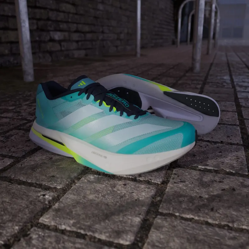 Adidas Adizero Boston 13 Shoes Flash Aqua / Cloud White / Lucid Lemon (JS4945)