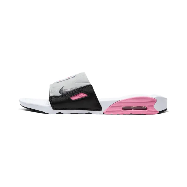 Nike Air Max 90 Slides White / Smoke Grey / Rose / Lt Smoke Grey (BQ4635-100)