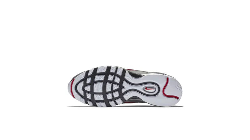 Nike Air Max 97 Silver White White/Varsity Red-Metallic Silver-Black (AT5458-100)