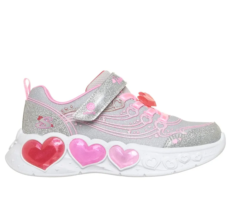 Skechers S-Lights: Enchanted Heart Lights Silver (303266CSMLT)