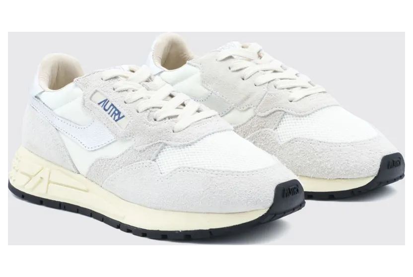 Autry Reelwind Nylon and Suede Sneakers with Serrated Sole White 1 (WWLWYD02)