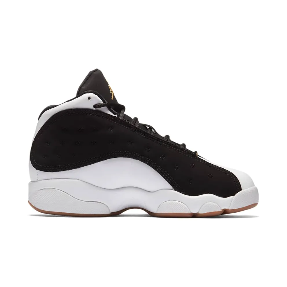 Jordan 13 Retro Black White Gum Medium Brown Metallic Gold (439669-021)