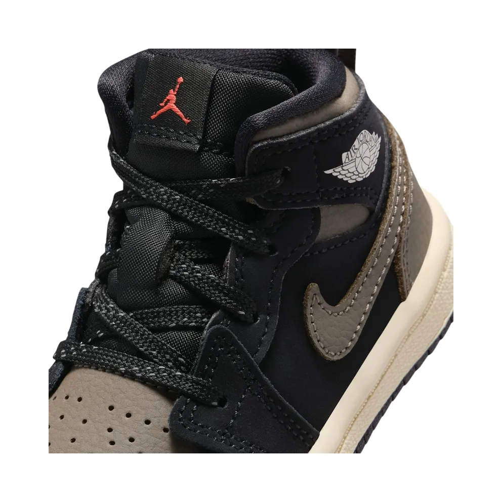 Air Jordan 1 Black/Light Wild Mango/Muslin/Olive Grey (IB7054-002)