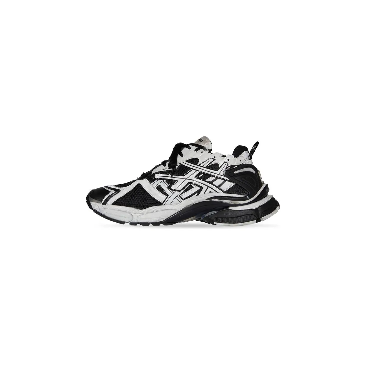Balenciaga Runner White Black White (677403W3RB29010) (4)